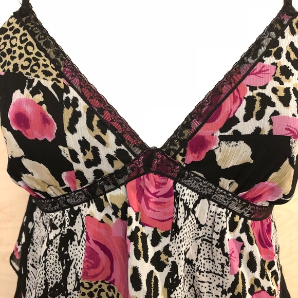 NWT Express Floral Tiered Layer Top - Picture 2 of 8